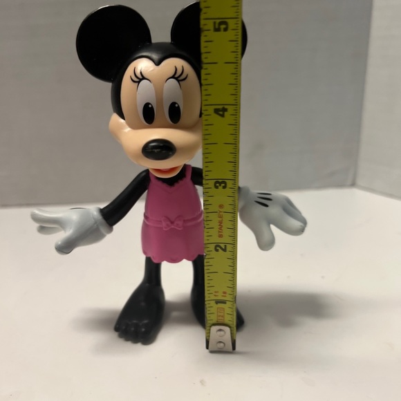 Disney Minnie Mouse Figure Plastic Toy 5.25 " Pink Dress - Picture 6 of 6